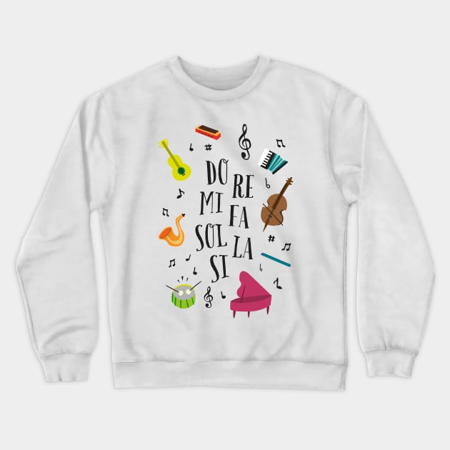 Music Crewneck Sweatshirt by SpilloDesign